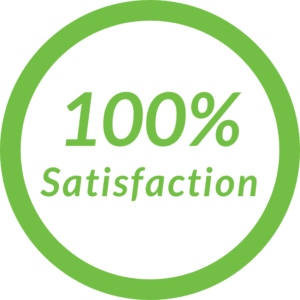 100% satisfaction badge